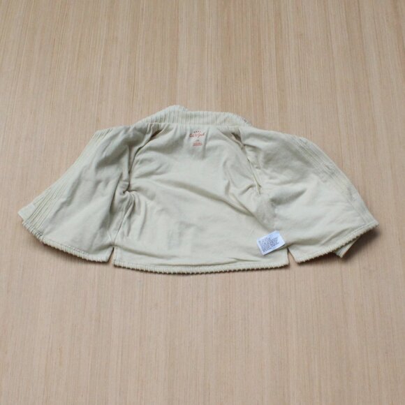 Cat & Jack Toddler Corduroy Shirt-Jacket 12M Cream Button-Up Long Sleeve - Picture 7 of 8